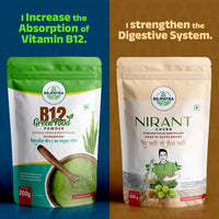 B12 Greenfood and Nirant Churn Combo: Plant-Based Nutritional Support for Vitamin B12 & Digestive Wellness