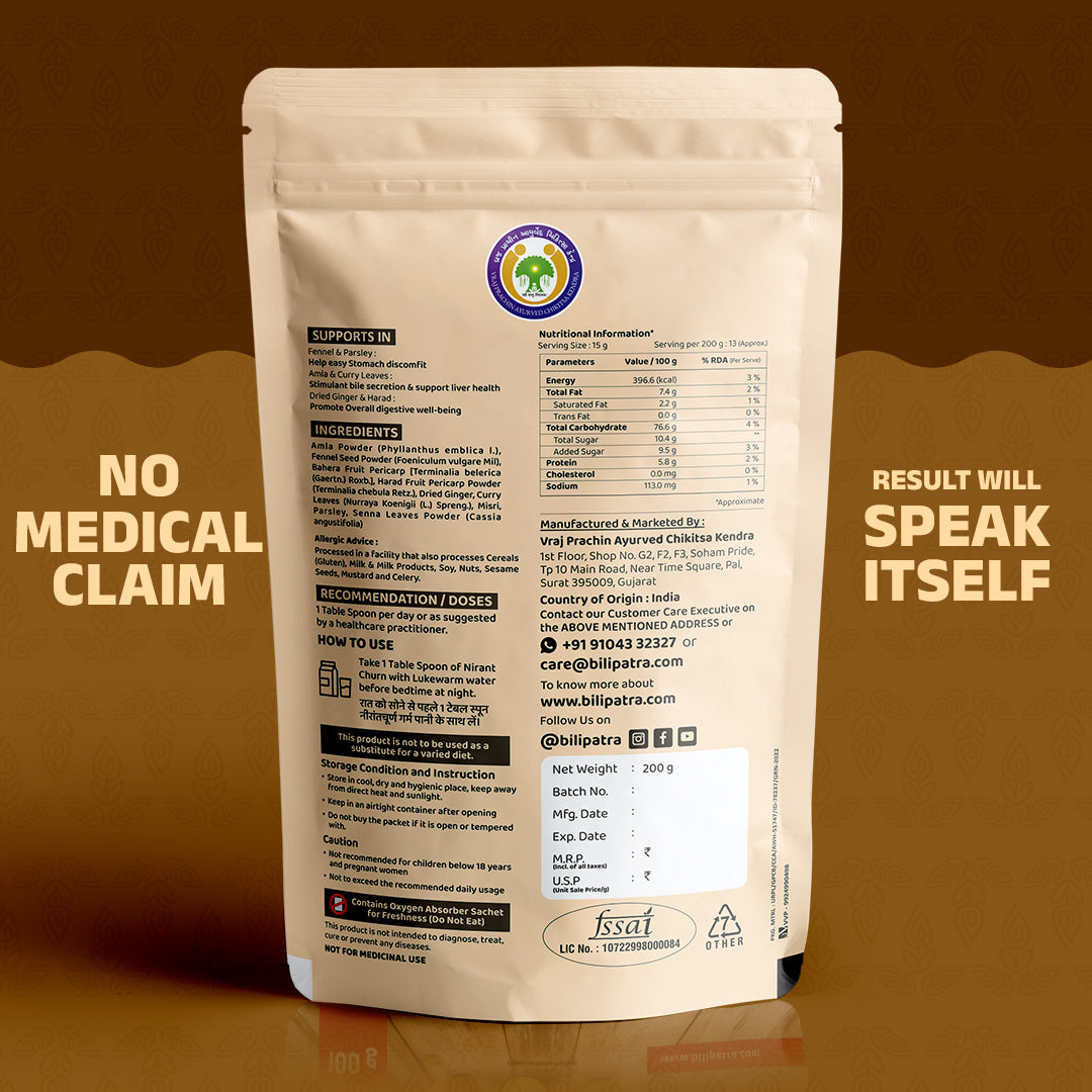 Nirant Churn – A Trusted Formula for Gas, Heartburn, Digestion & Regular Bowel Cleansing